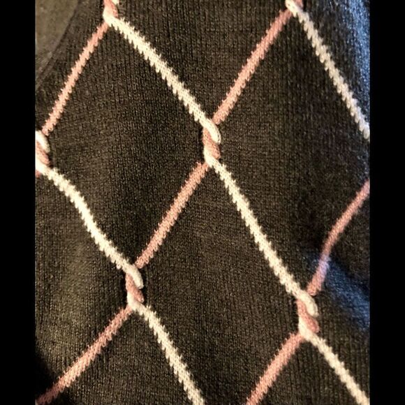 Croft & Borrow Lattice Cardigan Gray S - Picture 5 of 7